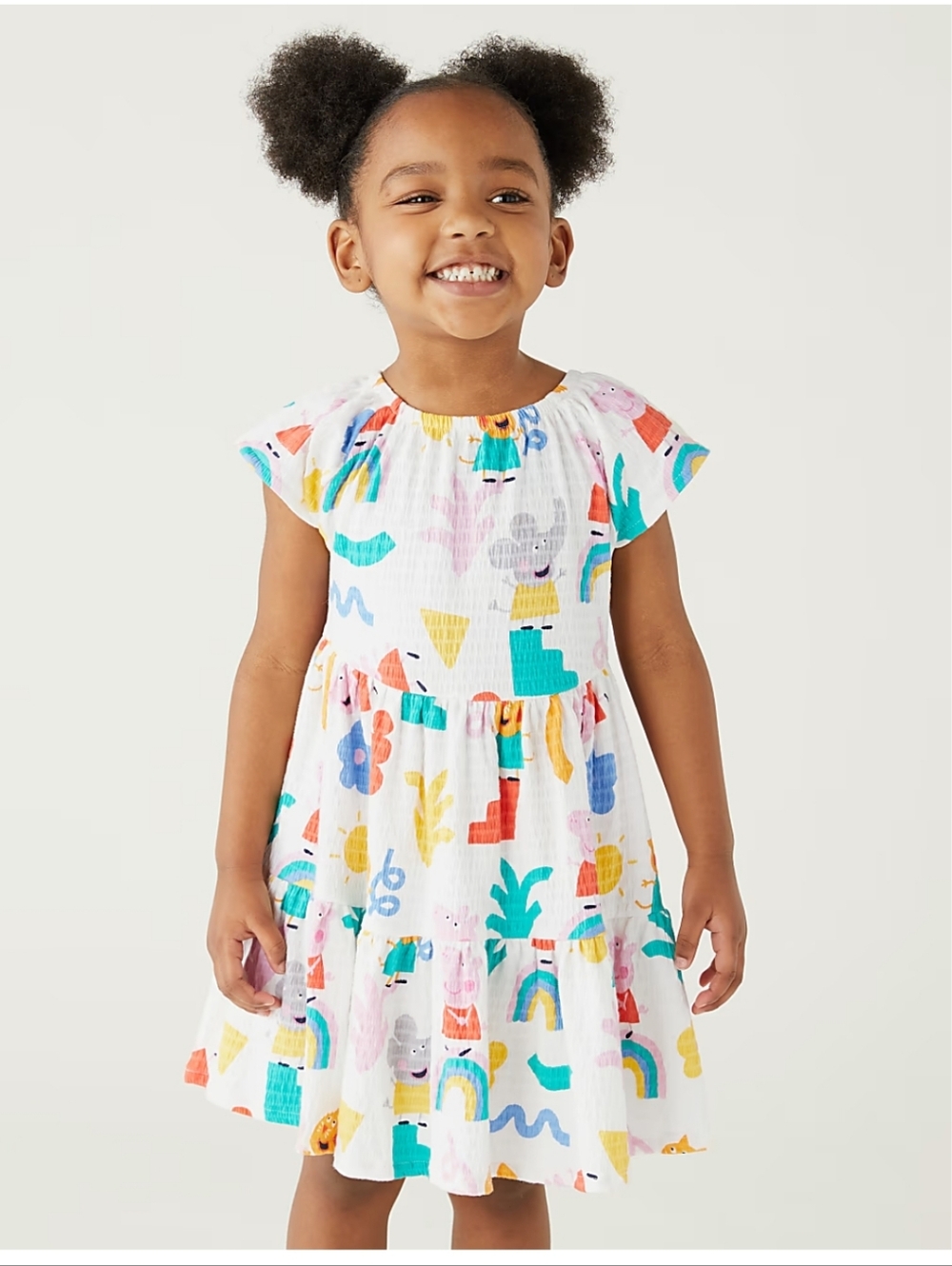 Marks & Spencer Girls' Peppa Pig Dress with Colorful Print, 2-3yrs
